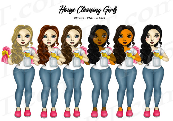 Beautiful Cleaning Girls Clipart PNG: A Designer's Guide