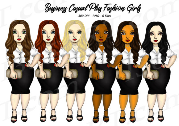 Business Woman Plus Size Curvy Clipart for Modern Brands