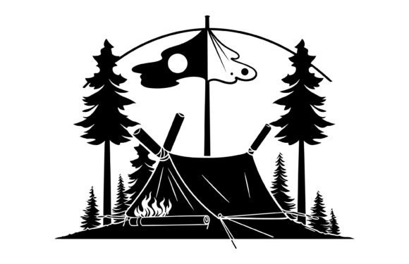 Camping Pennant Flags Vector Icon: Your Go-To Asset for Outdoor Branding