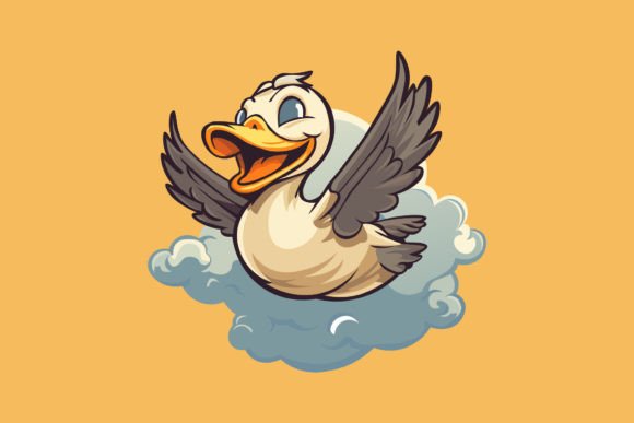 Elevate Your Projects with the Flying Duck Vector Illustration Design