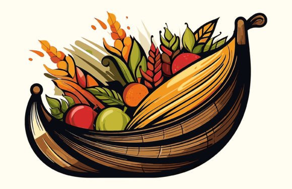 Embrace Autumn's Abundance with a Cornucopia Vector Icon