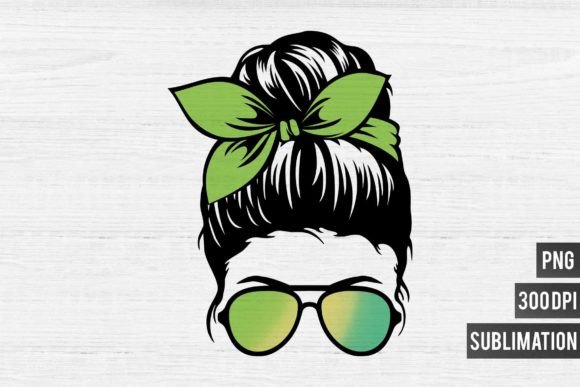 Mom Life PNG-Green Gradient Sunglass: Your New Go-To Design Asset