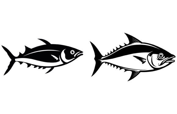 River Tuna Fish Vector Set: A Splash of Whimsy for Your Designs