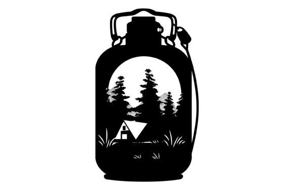 River Water Bottle Icon: Fresh Flat Design for Your Projects