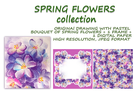 Spring Flowers Collection: Hand-Drawn Pastels for Your Creative Projects