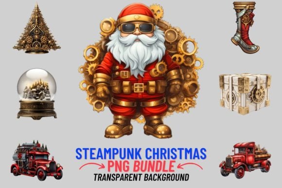 Steampunk Christmas Sublimation Clipart: A Creative Toolkit