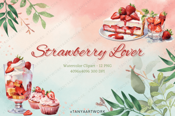 Strawberry Lover SET 01: Sweet Assets for Modern Designers