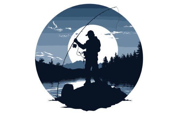 Vector Monochrome Fishing Rod: A Designer's Icon Toolkit